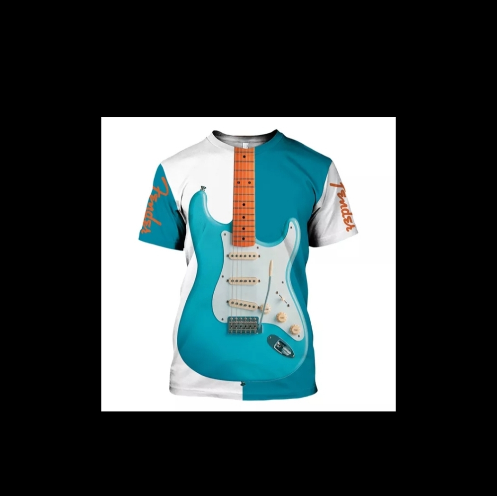 Graphic design tee shirts guitar